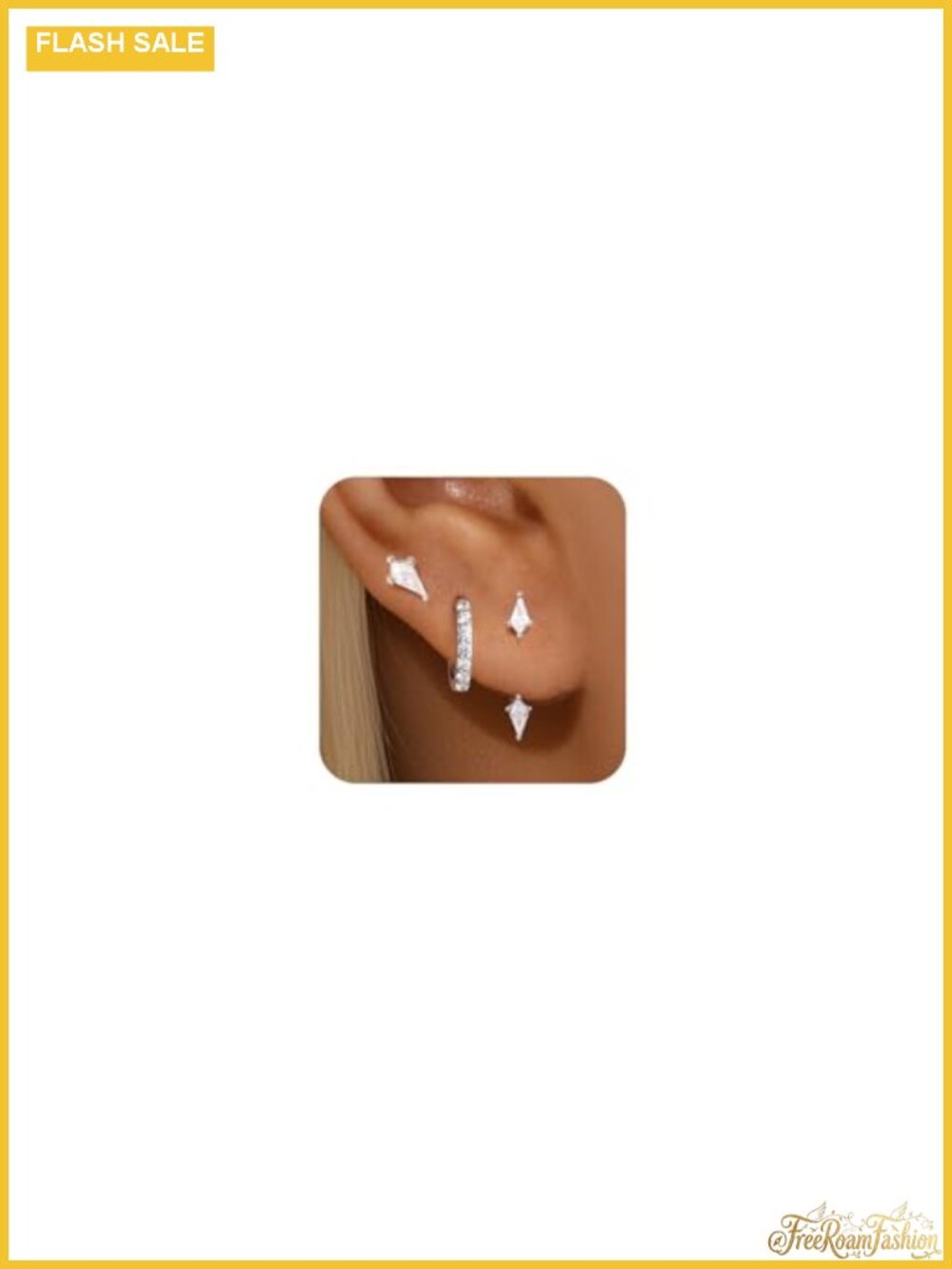 3 Pair Stackable Hoop Earrings Set Gold Filled Hypoallergenic